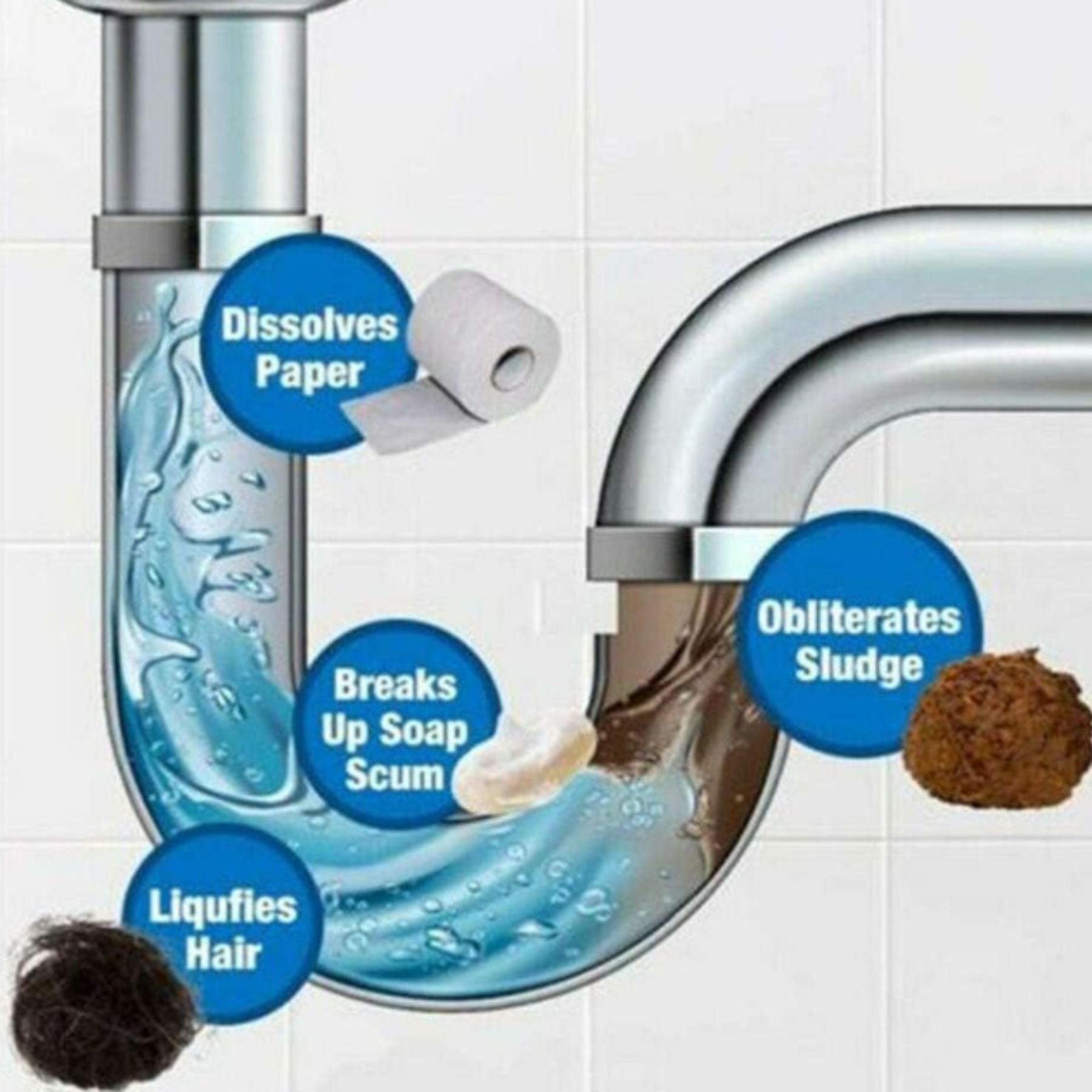 DrainBlast ™ – Polvo Desatascador Profesional 110g.