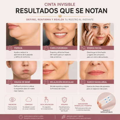 ContourLift Pro ™ Cintas Faciales Lifting Invisible – Pack x40 Unidades ✨