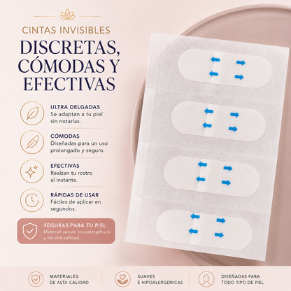 ContourLift Pro ™ Cintas Faciales Lifting Invisible – Pack x40 Unidades ✨
