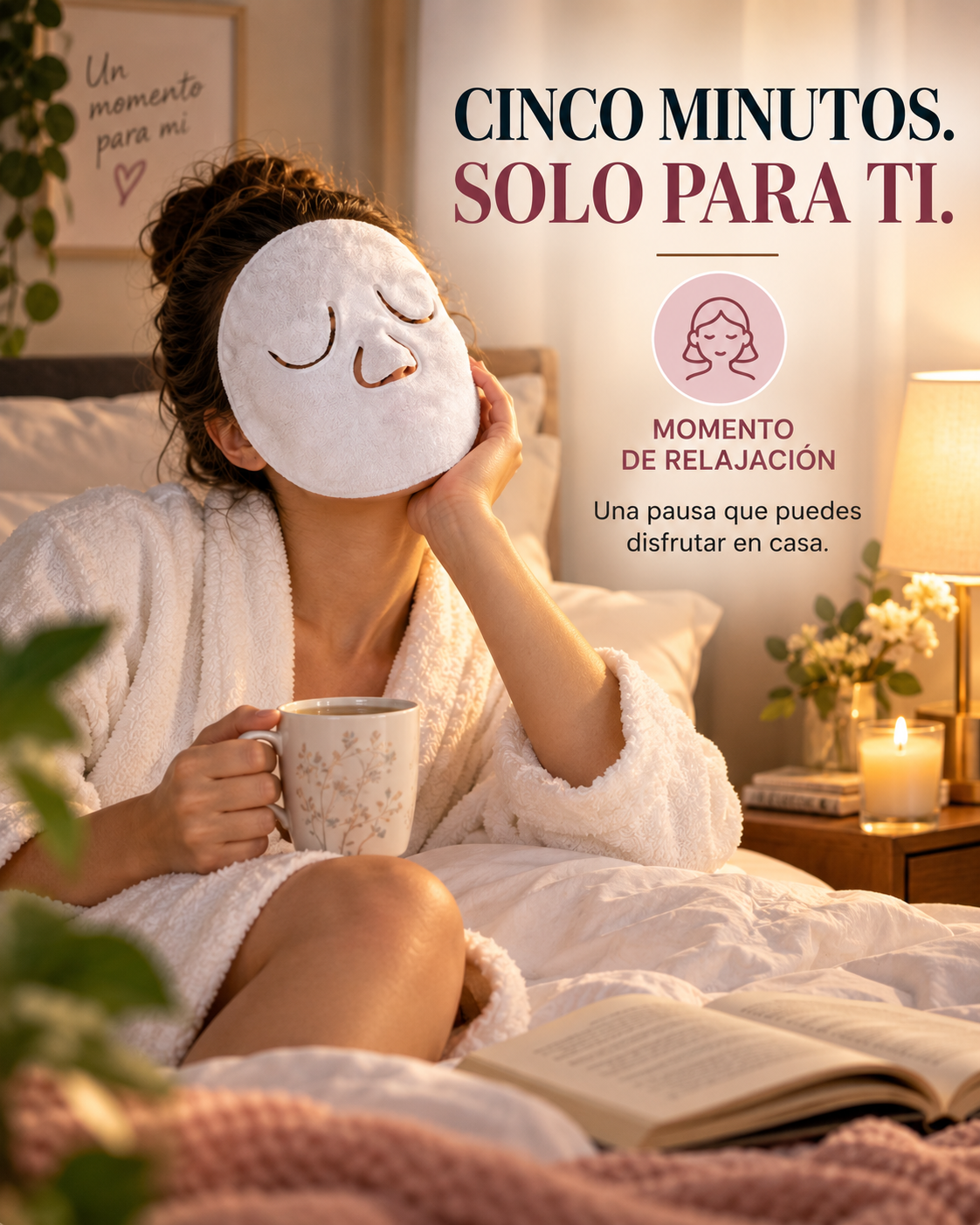 Toalla facial efecto calor y frio