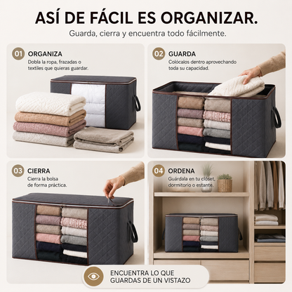 SpaceBag™ — Organizador de Espacio para Ropa y Textiles.