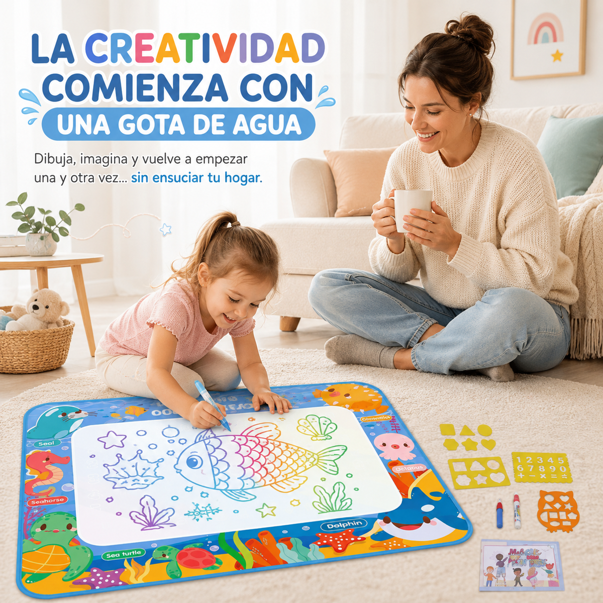 Tapete Mágico de Agua para Pintar