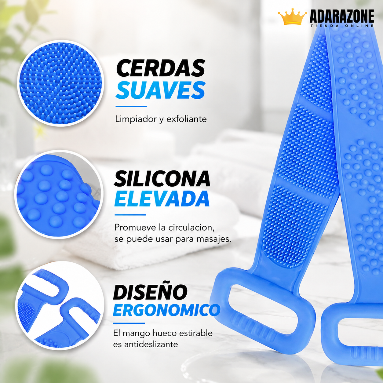 Banda de Silicona para Limpieza Corporal.