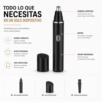 Depiladora Nariz Y Orejas Portatil.