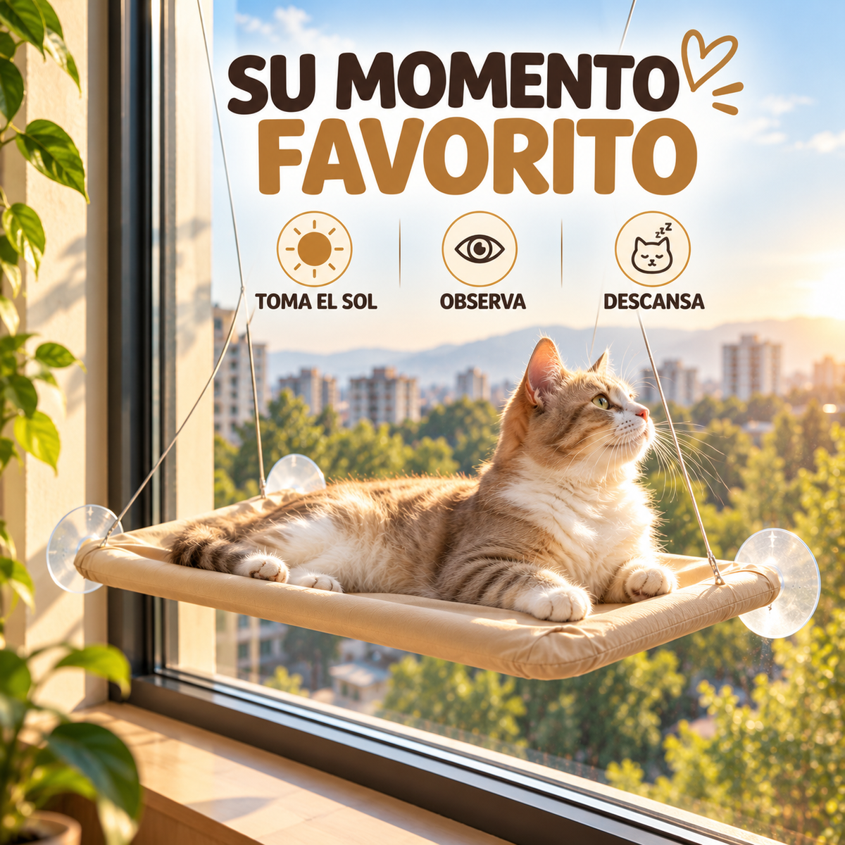 Cama Para Gatos Tipo Hamaca Colgante.