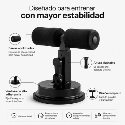 Soporte Abdominal Portátil con Ventosa de Alta Sujeción.