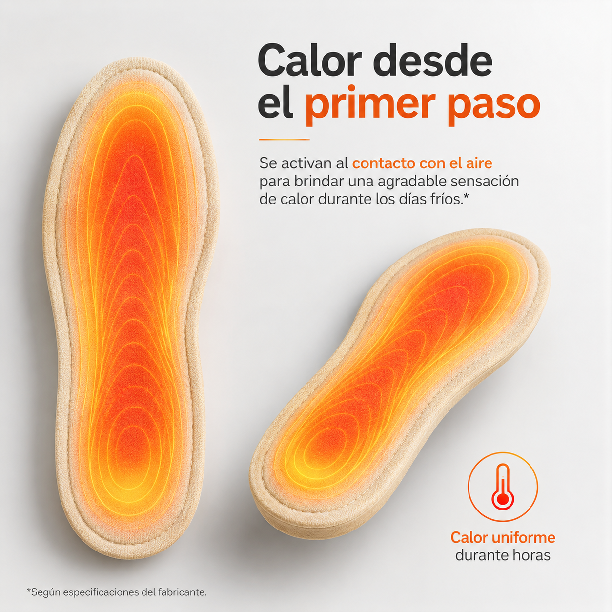 Plantillas Autocalentables para Pies Fríos.