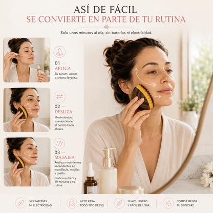 Cepillo drenaje linfático facial