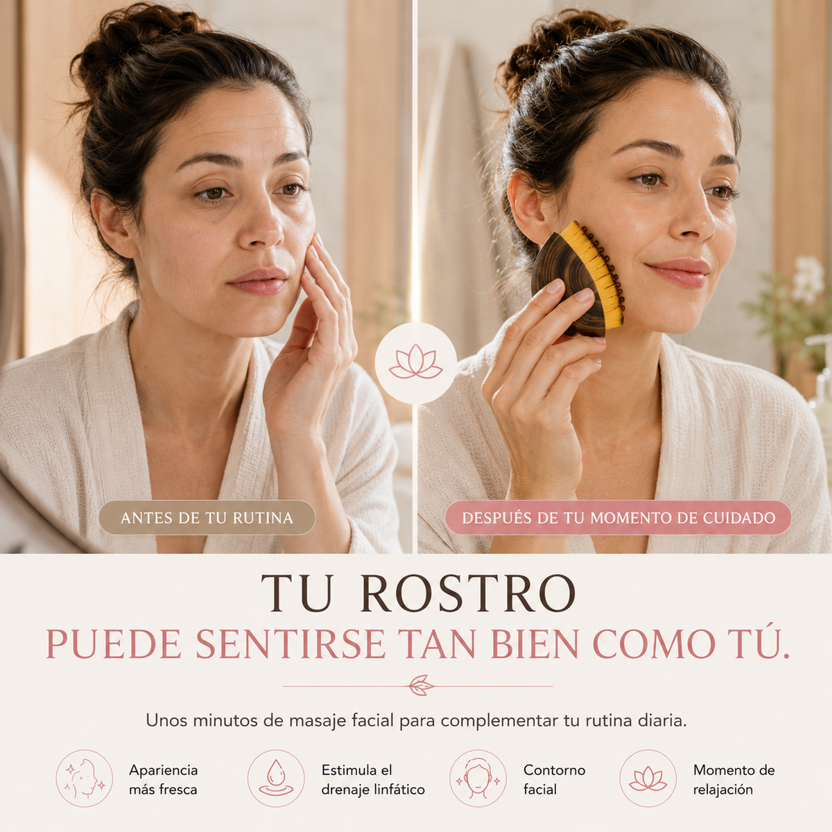 Cepillo drenaje linfático facial