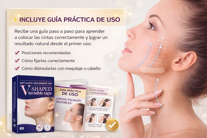 ContourLift Pro ™ Cintas Faciales Lifting Invisible – Pack x40 Unidades ✨