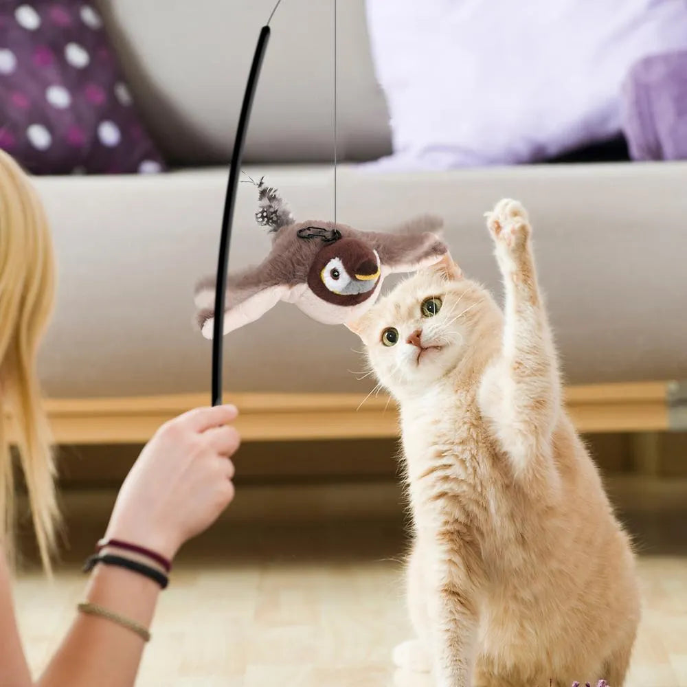 SparrowPlay™ – Gorrión Interactivo con Alas Vibrantes y Aroma a Catnip