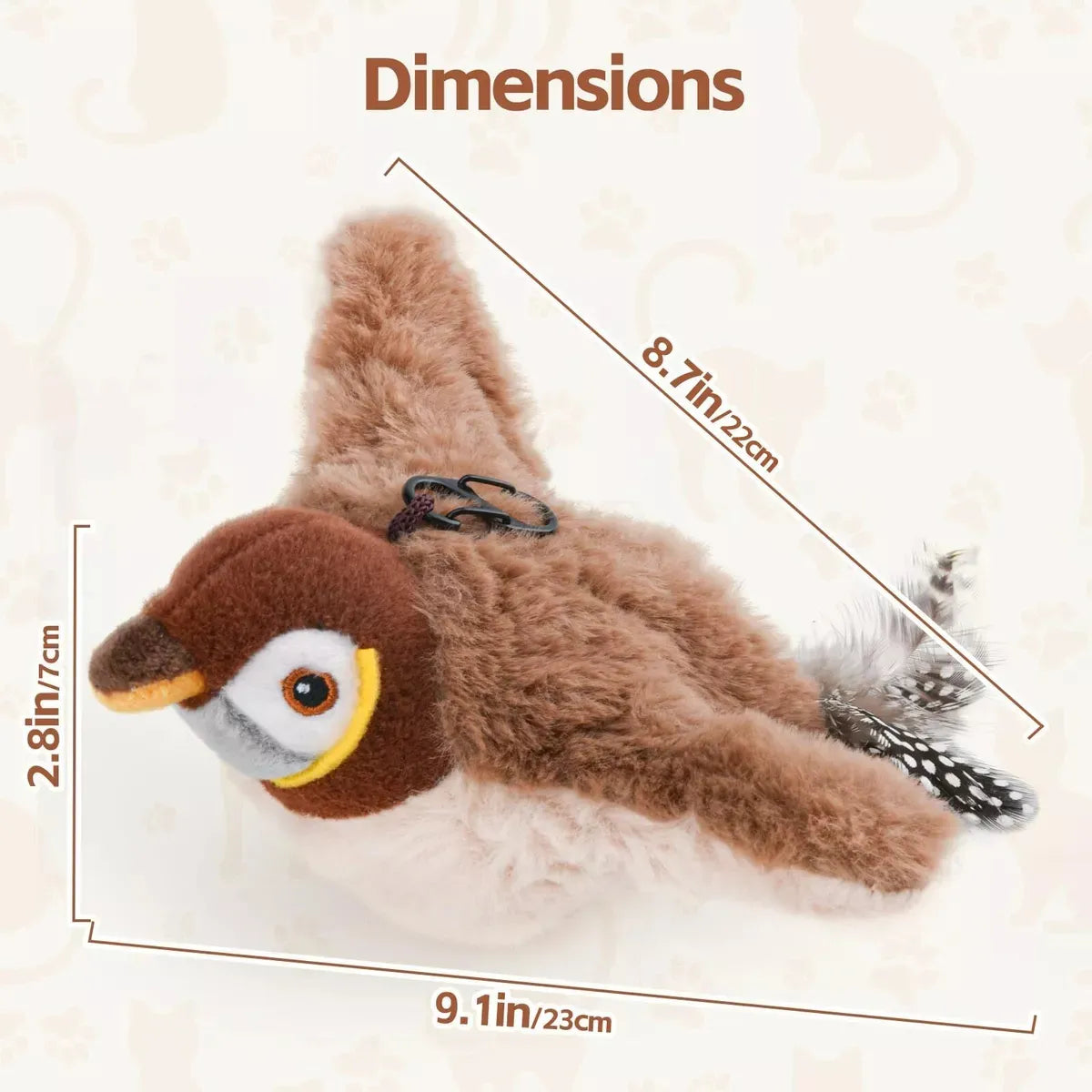 SparrowPlay™ – Gorrión Interactivo con Alas Vibrantes y Aroma a Catnip