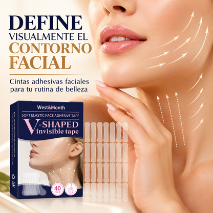 ContourLift Pro ™ Cintas Faciales Lifting Invisible – Pack x40 Unidades ✨