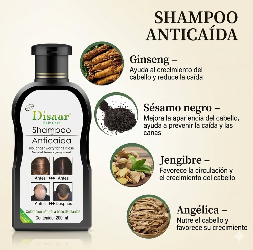 Shampoo Anticaída Reforzador Capilar Disaar 200 ml