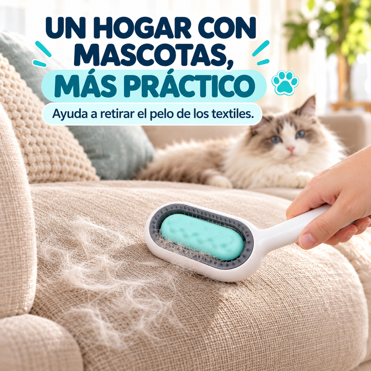 CEPILLO DE ASEO PARA GATOS Y PERROS