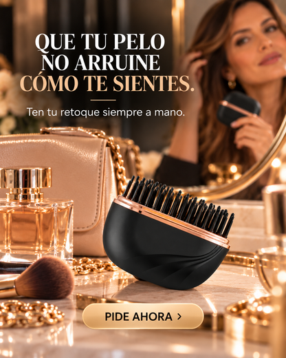 Peine Anti-Frizz Portátil Recargable.