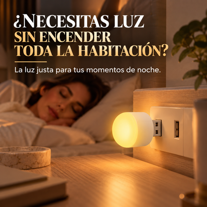 Pack 2 Mini Luz Nocturna LED -USB.