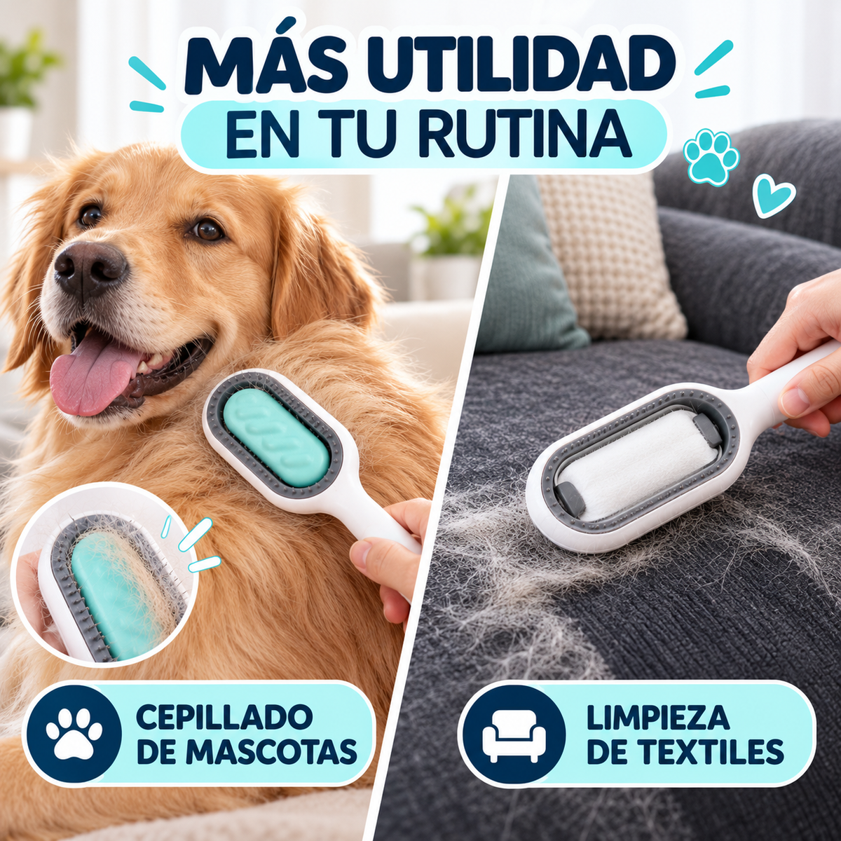 CEPILLO DE ASEO PARA GATOS Y PERROS