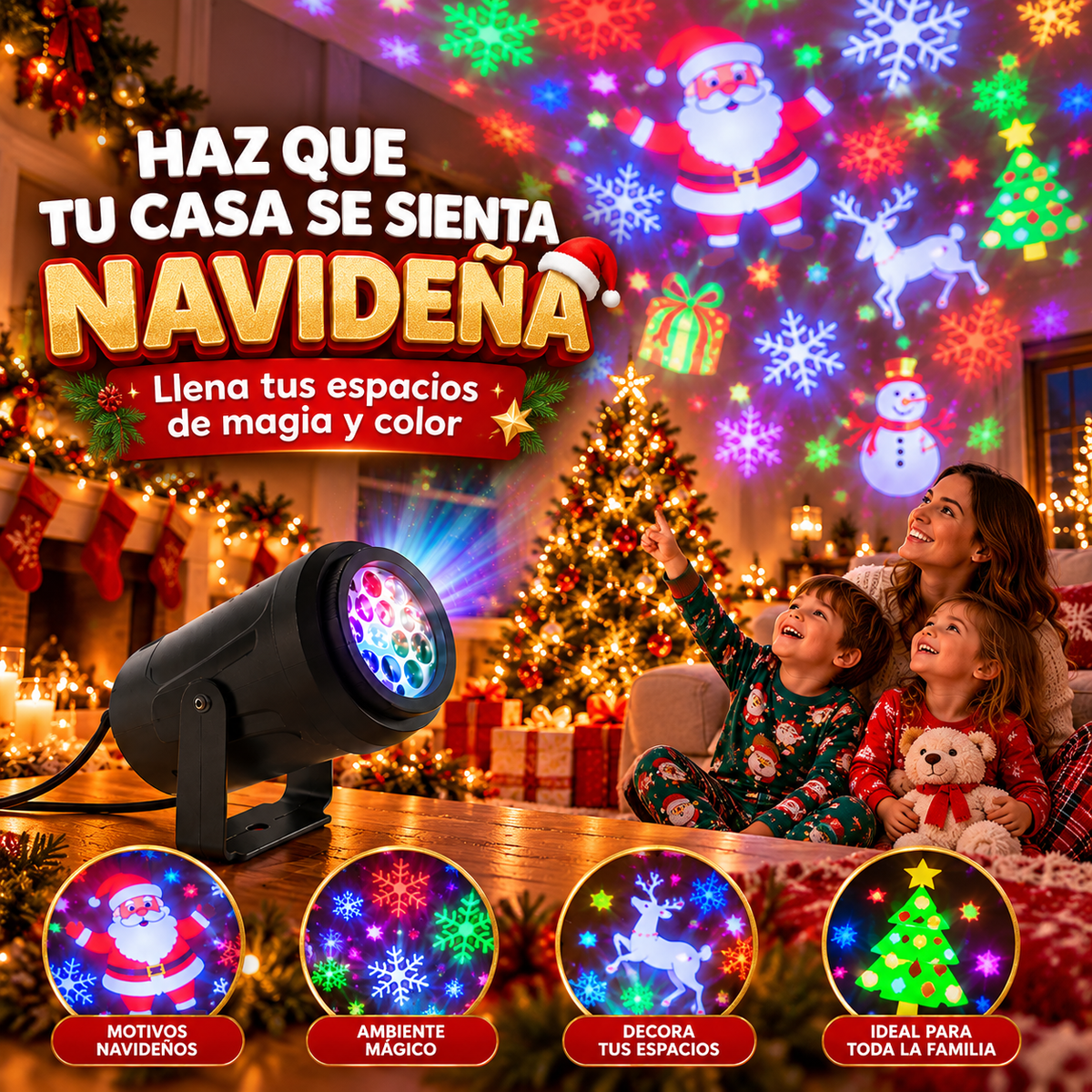 Proyector  Luces de Navidad, USB