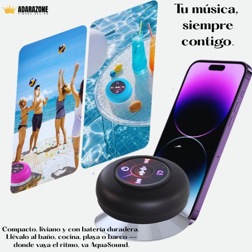 AquaSound™ – Parlante Bluetooth Impermeable.