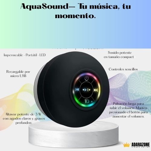 AquaSound™ – Parlante Bluetooth Impermeable.