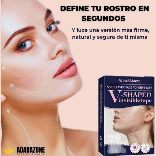 ContourLift Pro ™ Cintas Faciales Lifting Invisible – Pack x40 Unidades ✨