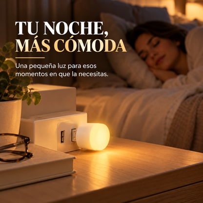 Pack 2 Mini Luz Nocturna LED -USB.